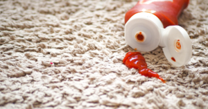 how to get ketchup out of carpet